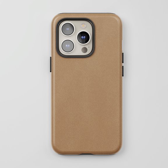 Textured For All iPhone Series Protective Phone Case Minimalist Tan Brown