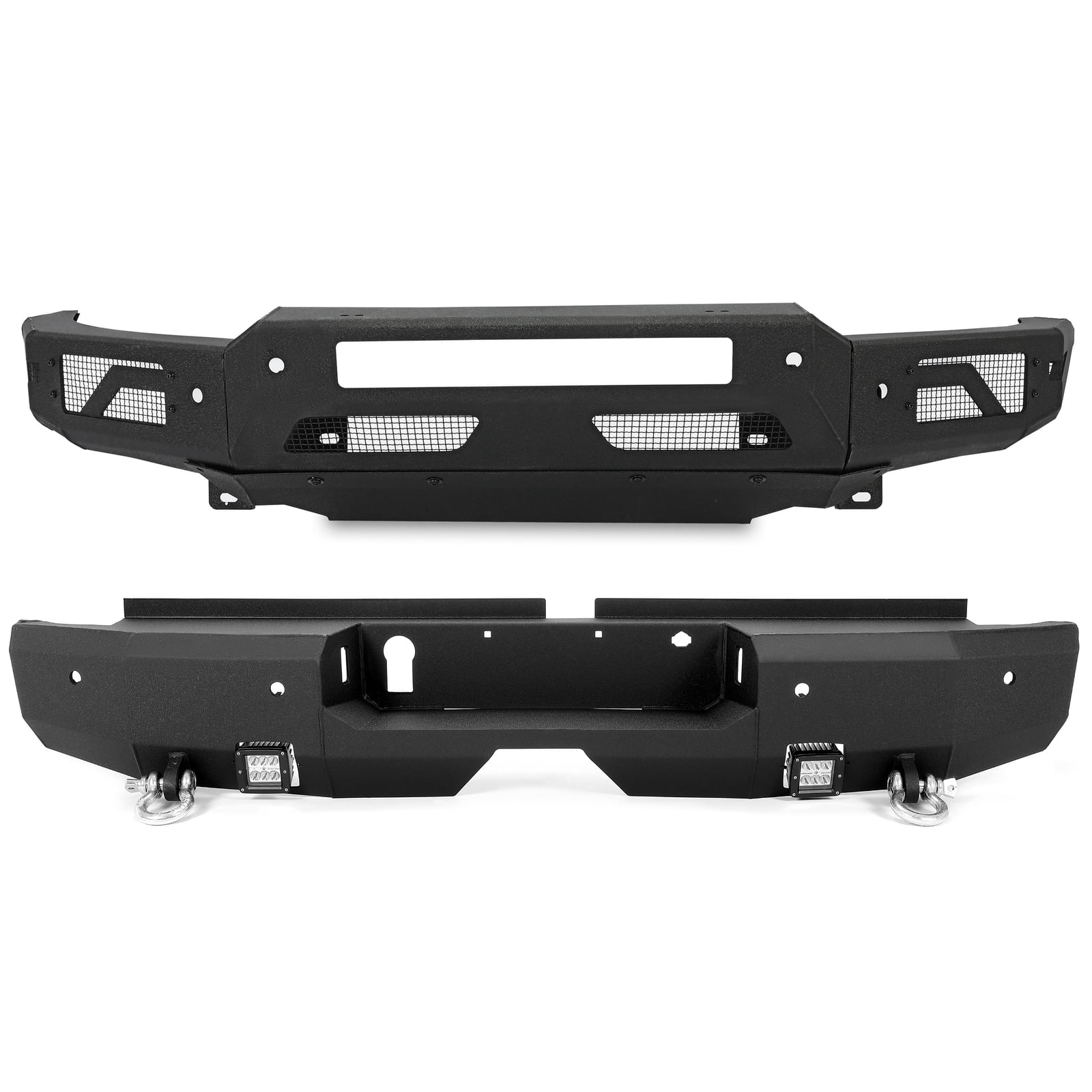 2021 Ford Ranger Rear Textured Front Bumper 3-Piece Design & Rear Bumper For 2019-2021 Ford ...