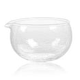 thumbnail image 1 of Textured Glass Matcha Bowl,With Pouring Spout,Handmade 13.5 oz Big Glass Salad Porridge Juice Bowl Cup, 1 of 9