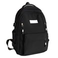 thumbnail image 1 of Textured Grid Fabric Simple Solid Color Backpack Multi Pocket Lightweight Waterproof Teen Daily Back To School Casual Daypack, 1 of 8