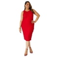 thumbnail image 1 of Ashley Stewart Textured Knit Sheath Dress, Equestrian Red, Size 10/12, 1 of 4