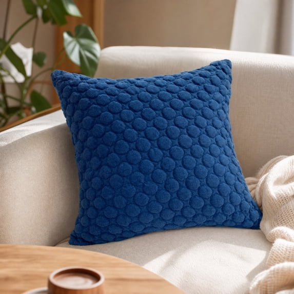 Textured Knit Throw Pillow Cover Soft Square Decorative Cushion Case for Outdoor Patio Sofa Couch and Home
