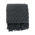 thumbnail image 1 of Textured Knitted Soft Throw Blanket with Tassels Warm Fluffy Cozy Plush for Fall Spring Couch Bed Sofa Decor, 1 of 6