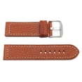 thumbnail image 1 of Textured Leather Panerai 24mm Honey Brown Contrast Stitched Watch Band, 1 of 1