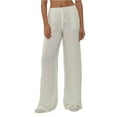 thumbnail image 1 of Textured Linen Feel Elastic Waist Pants, 1 of 4