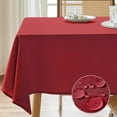 thumbnail image 1 of Parojati Textured Linen Tablecloth Rectangle 52×70 inch Waterproof Wrinkle-Free Stain Resistant Table Cloth Wipeable Spill-Proof Linen Dining Table Cover,Red, 1 of 8