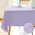 thumbnail image 1 of Textured Linen Tablecloth Rectangle 60x84 Water Resistant Spill-Proof Wipeable Purple Table Cloth Wrinkle Free Fabric Dining Table Cover for Birthday Wedding Easter Spring Party, 1 of 6