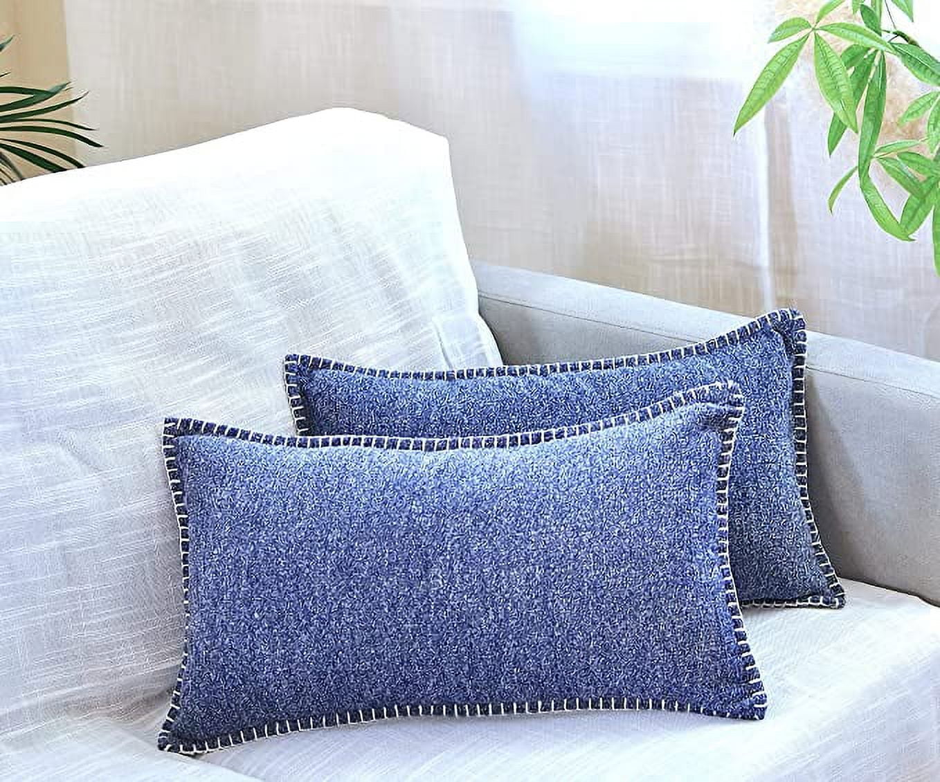 Sanmetexr Be Our Guest Decorative Lumbar Pillow Covers 12x20 Inches, Decor  Soft Embroidered Accent Pillow Case for Bed, Bedroom, Guestroom. (Color