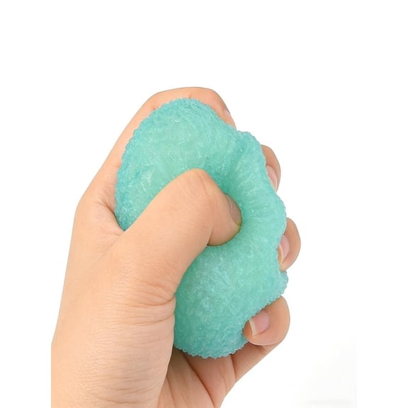 Textured Mini Stress Balls: High Density Solid Squishy Toys, Small Sensory Fidget for Adults, Quiet Anxiety Relief Item, Malt Sugar Filled