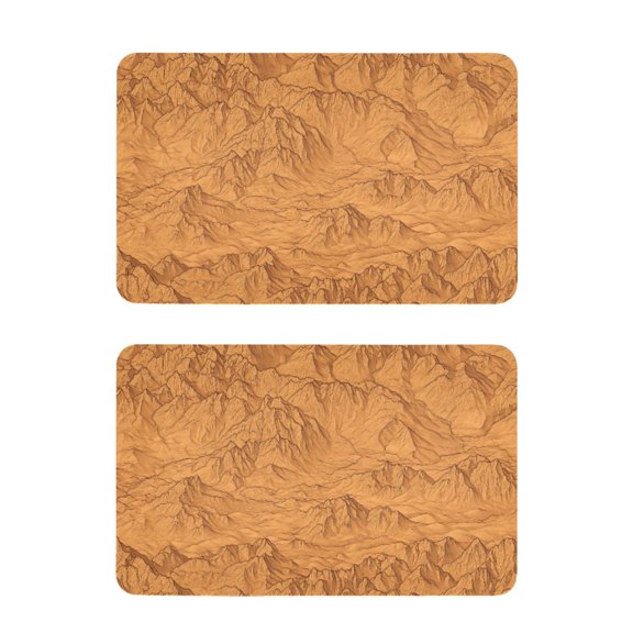 Textured Mountains 2 Pack 4x2.5 Inch Magnetic Stickers Thick and Strong for Fridge Dishwasher Teaching