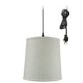 thumbnail image 1 of Textured Oatmeal 1 Light Swag Plug-In Pendant Hanging Lamp, 1 of 3