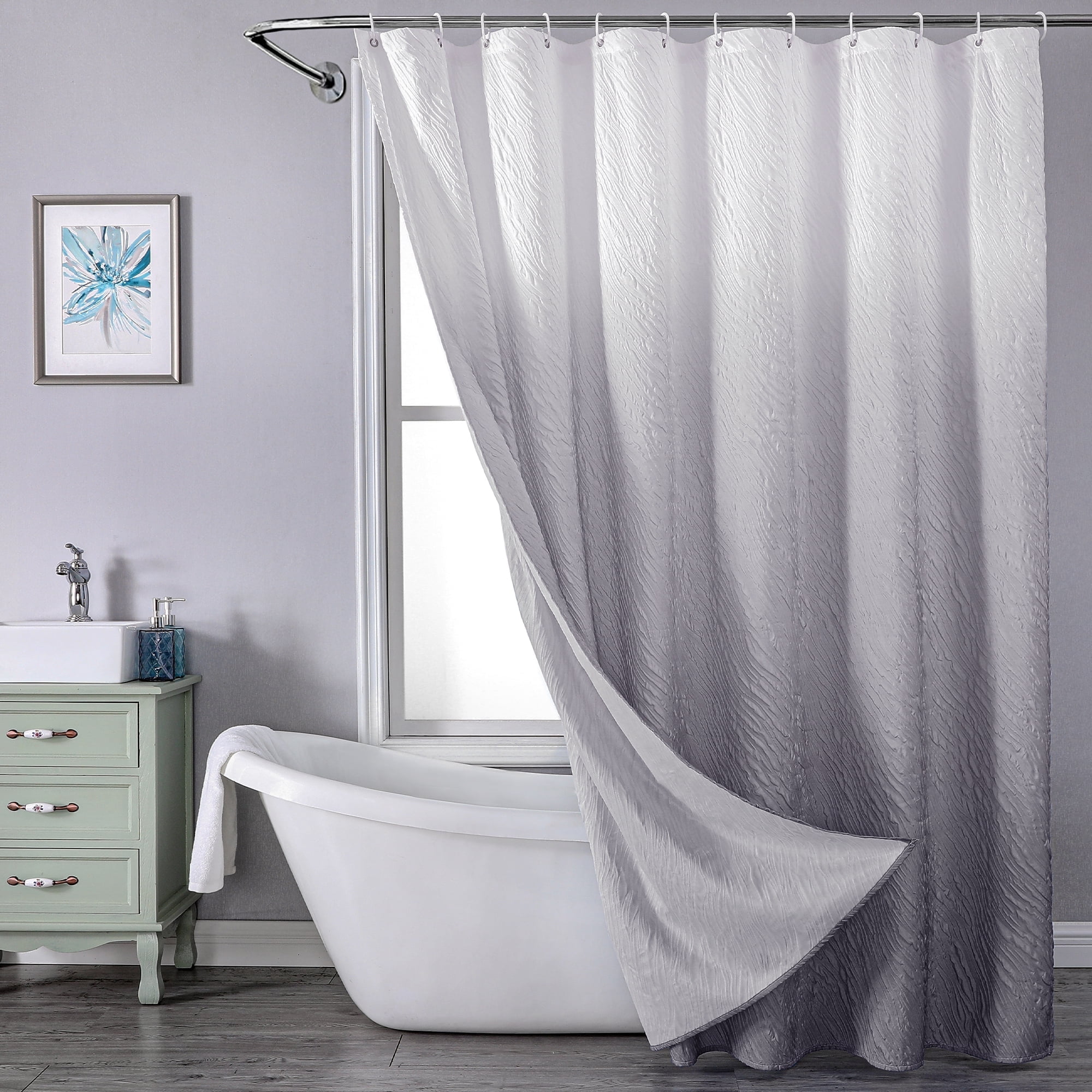 VODRM Watercolor Forest Shower Curtain - 72x72 Inch Waterproof Bathroom Decor With Hooks, Nature Theme - View #9