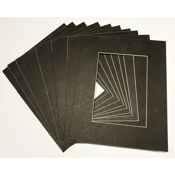 Textured Photo Mats - Earthen Charcoal 12x16 for 8x12 Photos - Fits 12x16 Frame