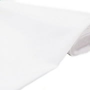 Textured Polyester Poplin Fabric, 58 Inches Wide, Over 100 Yards In Stock - 100% Textured Polyester - 50 Yard Bolt- White