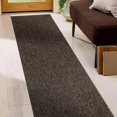 Textured Power Loomed Non-Slip Brown Runner Rug 2' x 5' with Skid ...