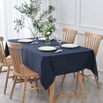 thumbnail image 1 of Textured Rectangle Tablecloth Water Resistant Wrinkle Free Spill-Proof, Soft Jacquard Table Cloth for Banquet Parties Event Holiday Dinner, Indoor and Outdoor Use, 60 x 84 Inch, Navy Blue, 1 of 6