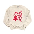 thumbnail image 1 of Textured Red Tulip Botanical Art Floral Nature Plant Top Sweatshirt, for men & women, up to size 5XL, 1 of 3
