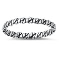 thumbnail image 1 of Textured Rope Knot Twist Ring .925 Sterling Silver Band Jewelry Female Male Unisex Size 8, 1 of 4