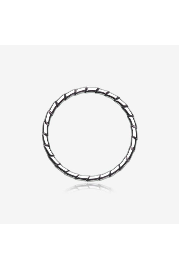 Textured Rope Steel Bendable Hoop Ring