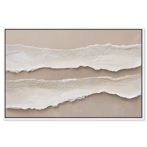 Textured Sea III Canvas Neutral Boho by Art Remedy, White Frame, 45 x 30