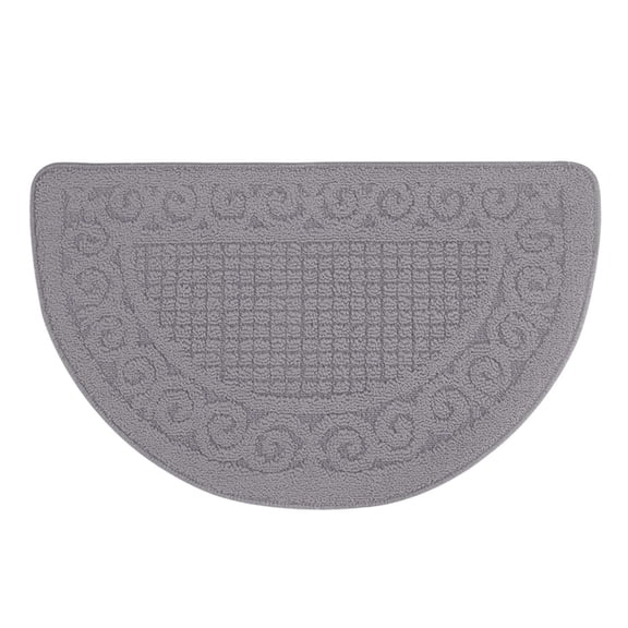 Textured Semicircular Doormat, Half Round Durable Wear Resistant Non-Slip Rugs for Front Door Bathroom Kitchen