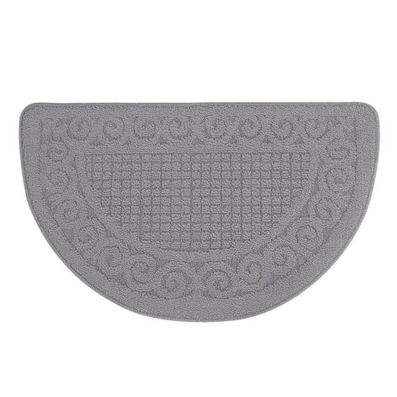 Textured Semicircular Doormat, Half Round Durable Wear Resistant Non-Slip Rugs for Front Door Bathroom Kitchen