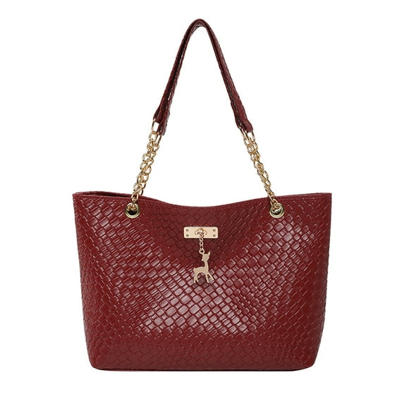 Textured Shoulder Satchel 10.63x8.46x3.74in PU Structured Handbag Brown White Khaki Red Professional Work Bag Office Commute Purse Business Tote Formal Crossbody Essential