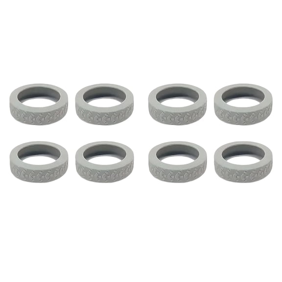 Textured Silicone Napkin Rings Set of 8 Gray Reusable Napkin Holders for Dining Table Decor Farmhouse Table Setting Accessories Great Housewarming Gift for Everyday and Formal