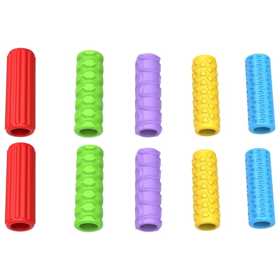 Textured Silicone Pencil Grip, Pencil Sleeve for Teens and Adults, Writing Aid Tool for Better Grip and Focus, Calming Classroom Writing Tool, Ergonomic Finger Positioning Guide,10pcs