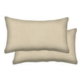 thumbnail image 1 of Textured Solid Almond Lumbar Toss Pillow (2-Pack), 1 of 4