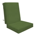 thumbnail image 1 of Textured Solid Artichoke Green Highback Dining Chair Cushion, 1 of 8