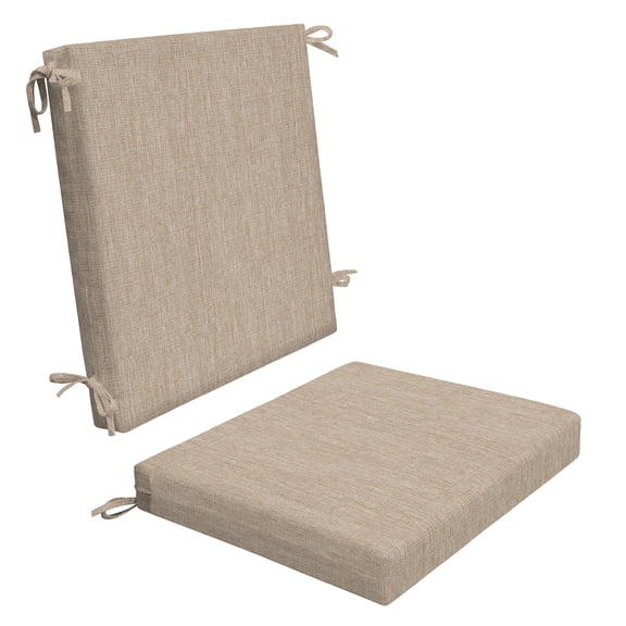 Textured Solid Birch Tan Midback Dining Chair Cushion
