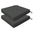 thumbnail image 1 of Textured Solid Charcoal Grey Premium Dining Seat Cushion (2-Pack), 1 of 8