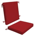thumbnail image 1 of Textured Solid Imperial Red Midback Dining Chair Cushion, 1 of 8