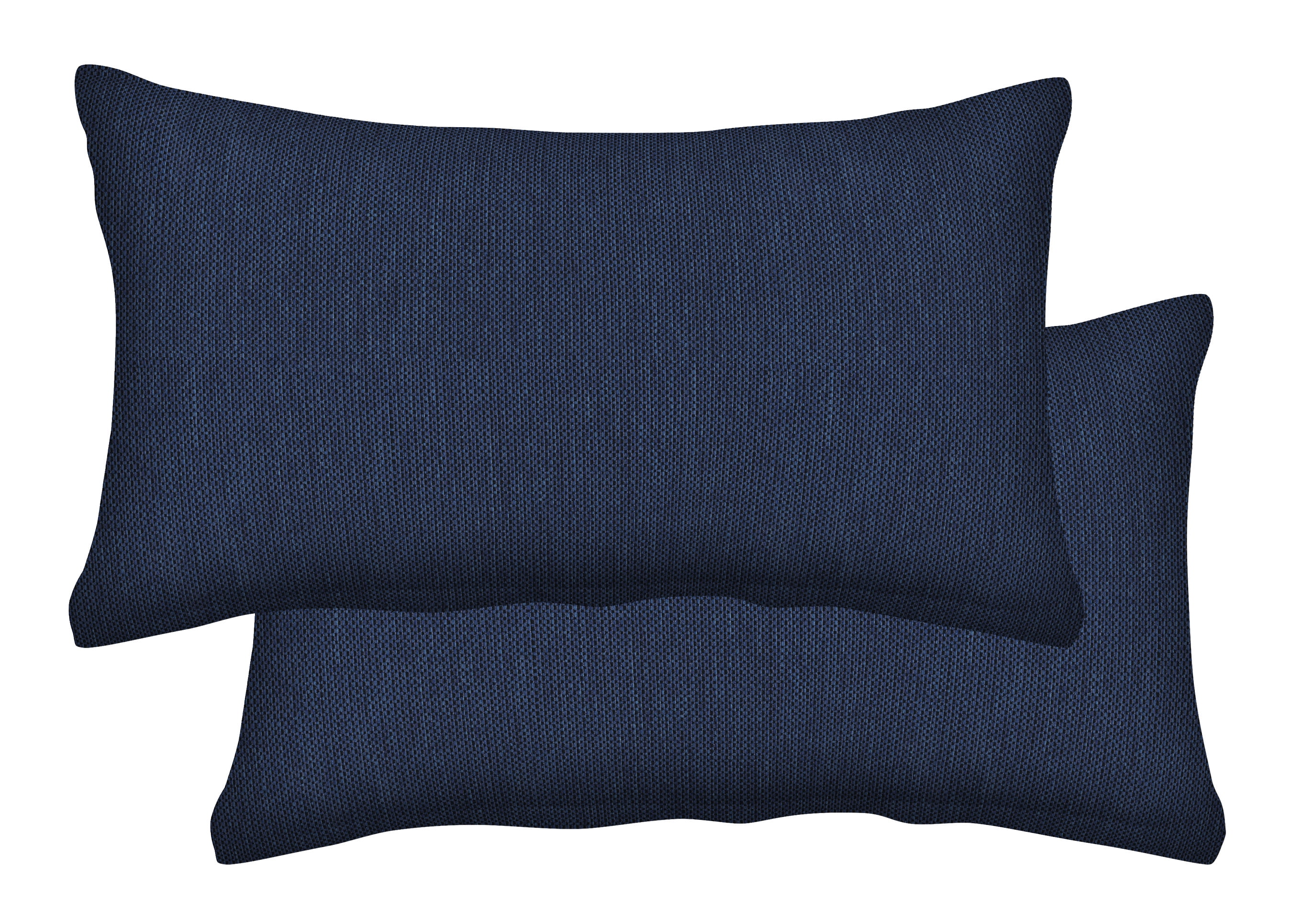 Indigo Blue Textured Outdoor Lumbar Pillow Set