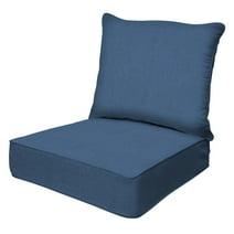 Textured Solid Pacific Blue Deep Seating Cushion Set