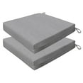 thumbnail image 1 of Textured Solid Platinum Grey Premium Dining Seat Cushion (2-Pack), 1 of 8