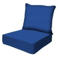 thumbnail image 1 of Textured Solid Sapphire Blue Deep Seating Cushion Set, 1 of 8