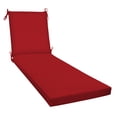 thumbnail image 1 of Textured Solid Scarlet Red Chaise Lounge Cushion, 1 of 6