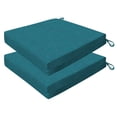 thumbnail image 1 of Textured Solid Teal Premium Dining Seat Cushion (2-Pack), 1 of 8