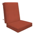 thumbnail image 1 of Textured Solid Terracotta Highback Dining Chair Cushion, 1 of 8
