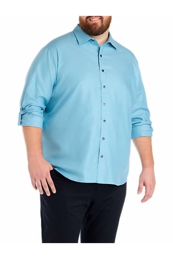 Textured Sport Shirt Blue 2XL
