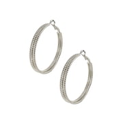 Textured Statement Triple 2 Hoop Earring