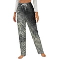 thumbnail image 1 of Textured Stone Abstract Grayscale Pattern Winter Female Pants Flannel High Waist Women Pants Lady Warm Straight Leg Plush Trousers, 1 of 7