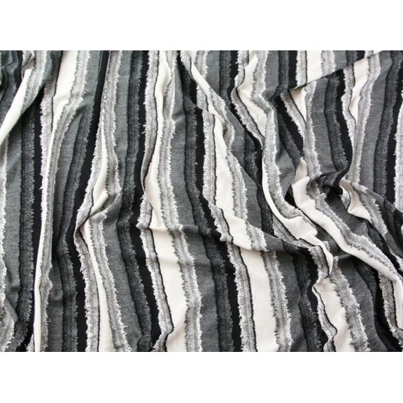 Textured Stripe Knit Stretch Jersey Dress Fabric - per yard