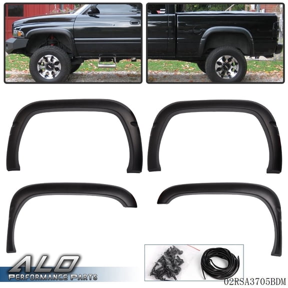 Textured Style Bolt Fender Flares Fit For 1994-2001 Dodge Ram 1500 2500 3500