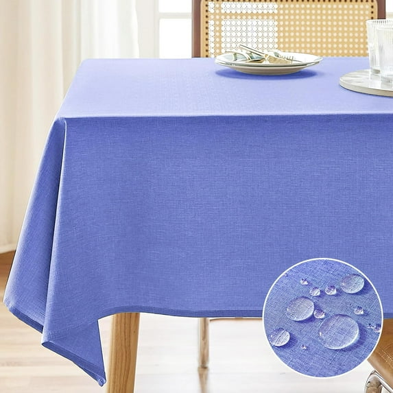 Textured Tablecloth Rectangle 60x120 Water Resistant Spill-Proof Wipeable Table Cloth Wrinkle Free Fabric Dining Table Cover for Birthday Party Farmhouse Spring Kitchen Tablecloths