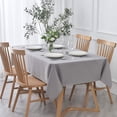 thumbnail image 1 of Textured Tablecloth Stain Resistant Waterproof and Wrinkle Resistant Washable Soft Table Cloth, Fabric Table Cover for Dining Room and Outdoor Use, Rectangle 60 x 120 Inch, Light Grey, 1 of 6