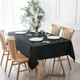 thumbnail image 1 of Textured Tablecloth Stain Resistant Waterproof and Wrinkle Resistant Washable Table Cloth, Fabric Table Cover for Dining Room and Outdoor Use, Rectangle 60 x 120 Inch, Black, 1 of 6