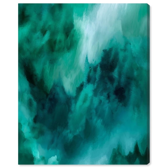 Textured Teal I Canvas Teal Abstract Art by Art Remedy, Gallery Wrapped, 16 x 20